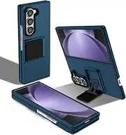 for Samsung Galaxy Z Fold 6 / Fold6 5G Case, Armour Rugged Silicone TPU Bumper Tough PC Cover Galaxy Z Fold 6 with Kickstand, Military Shockproof Phone Case for Samsung Z Fold 6 5G Blue