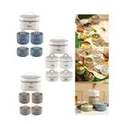 4Pcs Insulated Lunch Box Set Lunch Containers Round Airtight Lid for Kids
