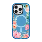iPhone 16 Pro Impact Case MagSafe Compatible Lush Floral Watercolor Transparent by Julie Song Ink