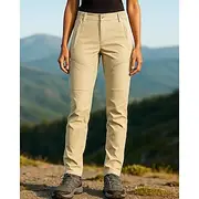 Women's Cargo Pants Hiking Pants Trousers Hiking Rain Pants Outdoor Regular Fit Waterproof Windproof Lightweight Bottoms Pocket Black Khaki Camping / Hiking Ru
