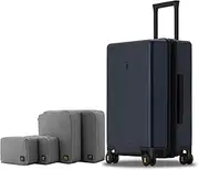 [LEVEL8] Elegance Hand Luggage, Lightweight Carry on Luggages, 20 Inch Hardshell Hand Suitcases with Spinner Wheels, Combination Lock, Organizer Included, Navy Blue, 55cm