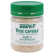 Bonvit Empty Capsules Size '0' Vege 140 Capsules