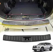 Car Carbon Fiber Rear Bumper Protector, for Mitsubishi Outlander 2023 2024 2025 Accessories, Auto Parts Tailgate Back Trunk Door Sill Cover Scuff Plate Strip Guard Protection (Inside)
