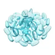 Fire Glass Beads, Round Glass Marbles Gravel Pebbles Vase Fillers Sky Blue