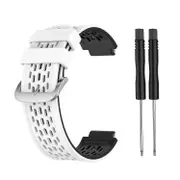 For Garmin Approach S2 / S4 Silicone Watchband S202412302667 White Black