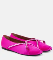 [D'Accori] D'Accori Cara satin ballet flats AU 10.5 pink