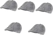 [SHERCHPRY] Children's Beret Beret Boy Hats French Beret Bonnet Newsboy Hat Beret Hat for Hats for Newsboy Cap Striated Beret Hat Beret Hats Cotton Grey
