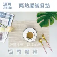 在飛比找momo購物網優惠-【渥思】PVC隔熱編織餐墊(4片/組)