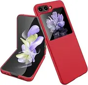 [YKNIUFLY] Cover for Motorola Razr 40 Ultra Case, PC Hard Shell + Small Screen Protector, Anti-Drop, Cover Protection for Motorola Razr 40 Ultra.(Red)