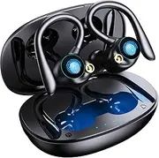 Wireless Earbuds, Bluetooth 5.3 Wireless Sport Headphones, 120Hrs Playtime Wireless Earphones, IPX7 Waterproof Ear Hooks, Noise Cancelling Ear buds, Touch Control Headsets for Sports/Running/Work