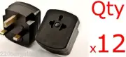x12 U.S To UK Ireland Plug Adapter Type G American To British Style 3 Square Pin