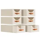Large Closet Organizers and Storage - Stackable Storage Bins with Drawer, Fab...
