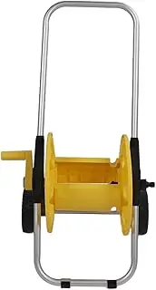 Garden Water Hose Reel Cart with Wheels G1/2 ABS PP Aluminum Anti Slip Lawn Water Planting Hose Cart Yellow