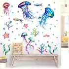 Removable Home Decoration Ocean Jellyfish Wall Stickers Picture Wall Decals