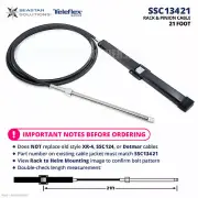 SeaStar SSC13421 Rack & Pinion 21ft Mechanical Steering Cable Teleflex Marine