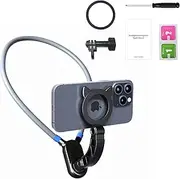 Hands-Free Neck Phone Holder for Recording – POV/Vlog Phone Holder with Magnetic Neck Mount, Compatible with iPhone, Android, GoPro, DJI – Essential for Content Creators and Vloggers
