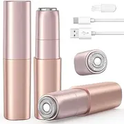 Mini Razor Women's Facial Hair Remover for Women Rechargeable: 2 x Replacement Heads, iFanzeTech Face Razor Women for Quick and Gentle Shaving, Upper Lip, Chin and Cheeks, for On the Go