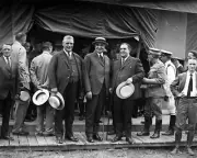 William Sproul, Warren Harding, and Elbert Trinkle Gettysburg 1922 Photo