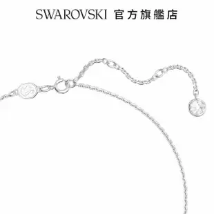 【SWAROVSKI 官方直營】SWAROVSKI 施華洛世奇 Gema 鏈墜 混合式切割 花朵 粉紅色 鍍白金色 交換禮物