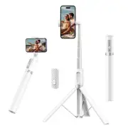 55" Selfie Stick Tripod, All-in-one Extendable Aluminum Phone Tripod with Rec...