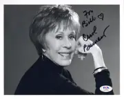 CAROL BURNETT HAND SIGNED 8x10 PHOTO AWESOME POSE TO BILL PSA