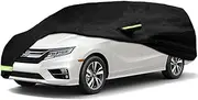 YIXIN Waterproof Car Cover Cover for 2005-2024 Honda Odyssey Minivan 190T Custom Fits 100% Water Resistant Wind Belt and Single Door Zipper, Up to 205" L (Black-for Honda Odyssey)