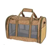 WHISKER CITY CARRIERS PINK/CHEETAH PRINT SOFT-SIDED CARRIER-CAT