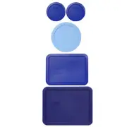 Pyrex 5 Lid, Midnight Tide Bundle for 7200, 7201, 7210, 7402 Glassware Models