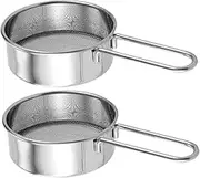 TOKIDNY 2pcs Handheld Mini Flour Sieve Baking Sieve Small Flour Sifter Mini Sieve Strainer Baking Gadgets Sifter for Baking Hand-held Sifter Shaker Hand Sifter Silver 304 Stainless Steel