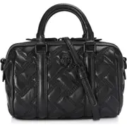 Kurt Geiger London Kensington Boston Drench Quilted Leather Crossbody Bag in Black at Nordstrom