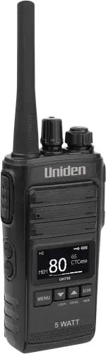 Uniden 5 Watt UHF Splashproof CB Handheld Radio