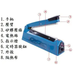 【封口機】有保固 瞬熱型 不用預熱10~40公分 電壓110V 塑膠袋封口機 鋁箔封口機 手壓式封口機