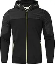 Men's Winter Leisure Sports No Liner Quilted Zipper Hooded Transition Jacket Hoodie Jacket Behemoth Zip Hoodie