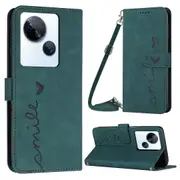For Transsion Tecno Spark 10 5G Wallet Case Heart Imprinted Flip Stand Phone Cover