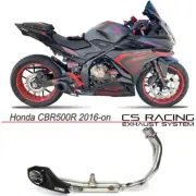 Honda CBR500R 2016-23 CS Racing Full Exhaust with Muffler + dB Killer