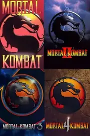 Mortal Kombat 1-4 Set - Cover Art Gaming Poster Dragon 11x16 Scorpion Sub-Zero