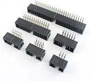 BIZOCA 10pcs 2.54mm Pitch DC3 Male Connector 6 8 10 12 14 16 18 20 24 26 30 34 40 50 Pin Right Angle Box Header IDC Socket 6P 8P 10P(8P)
