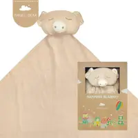 在飛比找momo購物網優惠-【Angel Dear】大頭動物嬰兒毛毯禮盒(米色小豬)