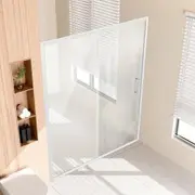 Semi-frameless Shower Door 57.7-59" x 70" SGCC Tempered Glass 1/4" Chrome