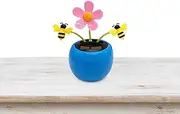 Happy Dancing Solar Flower,Sunflower Solar Car Ornament - Reusable Solar Powered Car Toys, Shaking Head Car Ornaments for Bedroom, Dashboard, Home