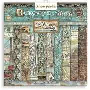 Stamperia Sir Vagabond Aviator 8" x 8" Background Selection Paper Pad Steampunk
