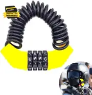 1 PC Motorcycle Helmet Lock, Anti-Theft Bike Password Lock, 59In Retractable Bic