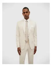 [Politix] Textured Tailored Jacket in Neutral
