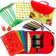 Drawing Stencils for Kids Kit & Carry Case – – Child-Safe, Non-Toxic Stencil Set