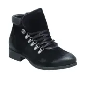Miz Mooz Womens Black Leather Lace Up Steffy Ankle Bootie Sz 7.5 NIB