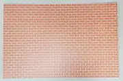 Dollhouse Subway Wall Tile Dark Pink Salmon Embossed 1:12 Scale World Model