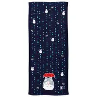 在飛比找樂天市場購物網優惠-真愛日本 宮崎駿 吉卜力 龍貓 龍貓撐傘雨滴藍 日本製 紗布