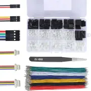 GH1.25MM Male Housing Connector Kit with Lock to DuPont 2.54MM Crimped Cables 20cm 26AWG Multi-color Wires for DIY Ardui