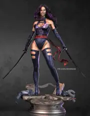 Psylocke Statue 3D Print Unpainted/Unassembled