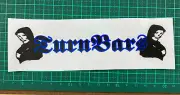 old school bmx decals stickers solid bikes turn bars blue black wiite on clear